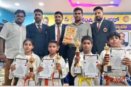 ಕರಾಟೆ ಕ್ಷೇತ್ರದಲ್ಲಿ ಗಂಗಾವತಿ ಕಿರಿಯ ಪ್ರತಿಭೆಗಳ ರಾಷ್ಟ್ರದರ್ಜೆಯ  ಸಾಧನೆ  : ನಾಲ್ಕು ವಿದ್ಯಾರ್ಥಿಗಳಿಗೆ ರಾಷ್ಟ್ರಮಟ್ಟದ ಪದಕ